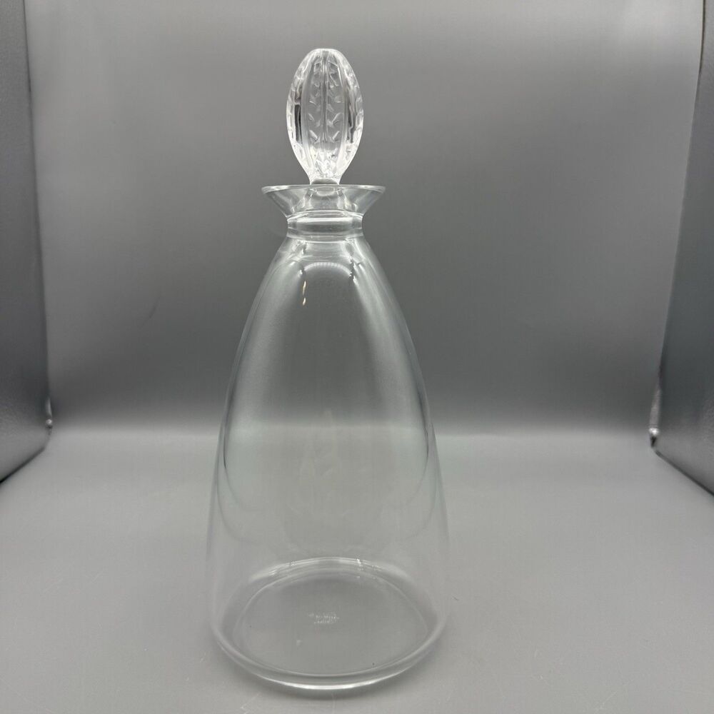 Lalique France Signed Crystal Decanter Acantus Stopper
